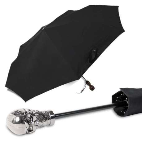 Parapluie poignée tête de mort