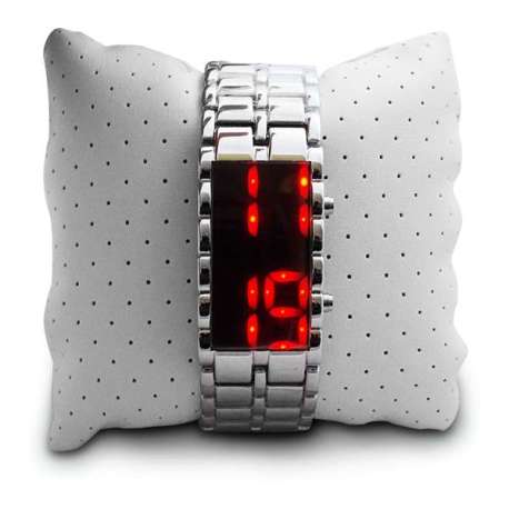 Montre métal numérique LED