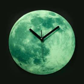 Horloge lune fluorescente