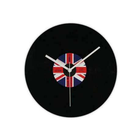 Horloge disque vinyle drapeau du Royaume Uni