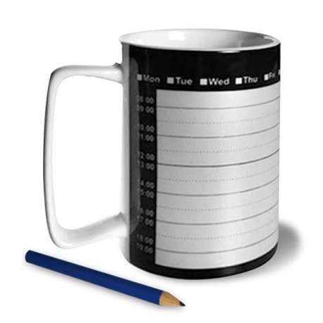 Tasse planning avec crayon