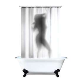 Rideau de douche avec ombre femme sexy