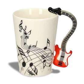 Mug à anse guitare électrique rouge