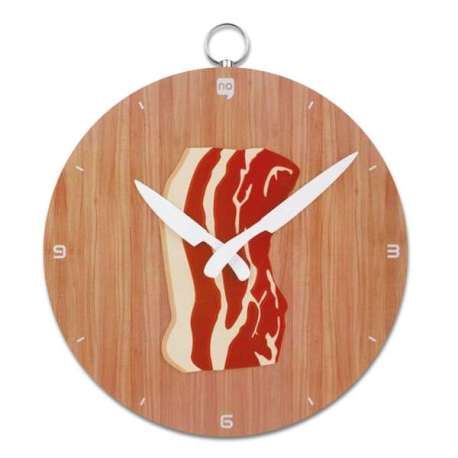 Horloge murale avec dessin de poitrine de porc