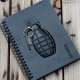 Carnet de notes 60 pages grenade en relief