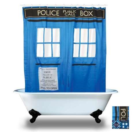 Rideau de Douche imperméable Tardis Dr Who