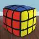 Pouf Rubik's cube gonflable