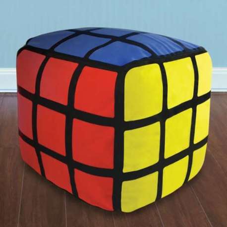 Pouf Rubik's cube gonflable