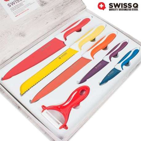 1 Coffret de Couteaux Swiss Q (6 pièces)
