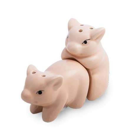 Salière et poivrière petits cochons coquins