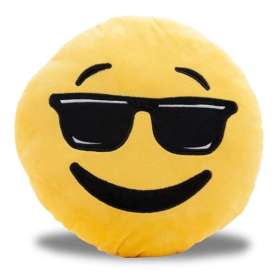 Coussin émoji cool lunettes de soleil