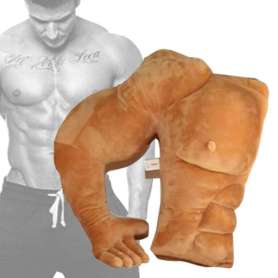 Coussin buste d'homme musclé