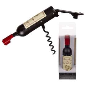Ouvre bouteille tire-bouchon en forme de bouteille de vin rouge