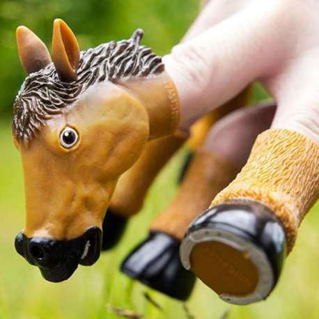 Marionnette cheval pour les doigts