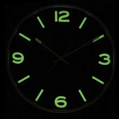 Horloge de forme arrondie phosphorescente lumineuse