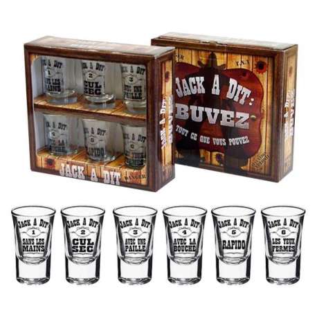 Verres à shot Jack a Dit ( lot de 6)