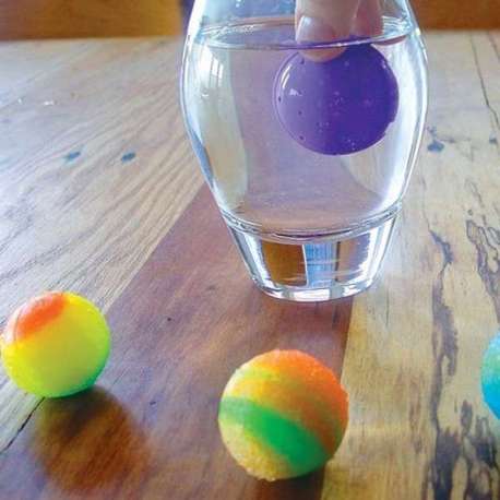 Poudre colorée pour balles rebondissantes