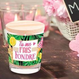Verre à bougie parfumée « tu me fais fondre »