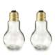 Duo sel/poivre en forme d’ampoules en verre 