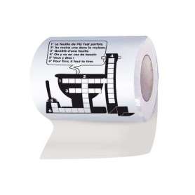 Rouleau de papier toilettes avec motifs mots croisés