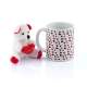 Tasse cœur avec ours en peluche love 