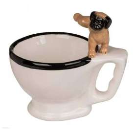 Mug humoristique cuvette de toilette avec chien qui pisse 