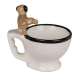 Mug humoristique cuvette de toilette avec chien qui pisse 