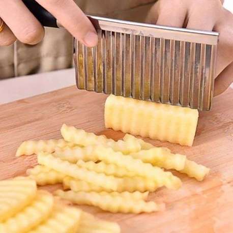 Couteau pour découpe de patates ondulées 