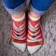 Chaussettes motifs baskets 3D