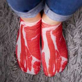  Chaussettes motif bacon 3D 