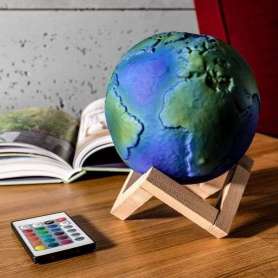 Lampe globe terrestre en 3D avec télécommande 