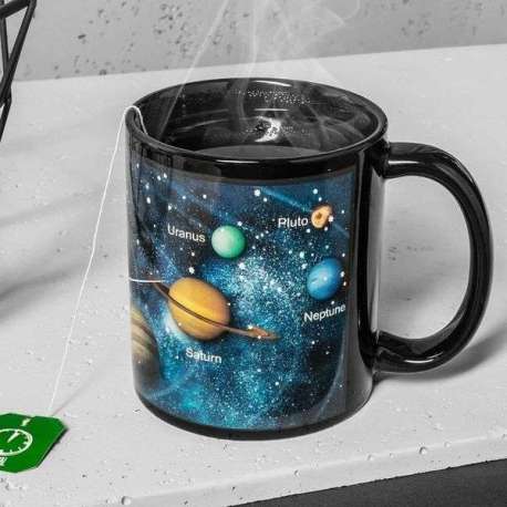 Mug thermoréactif système solaire 