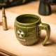 Tasse grenade pictogramme danger vert