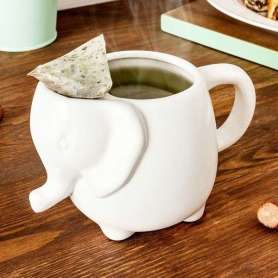 Tasse éléphant avec compartiment pour sachet à thé 