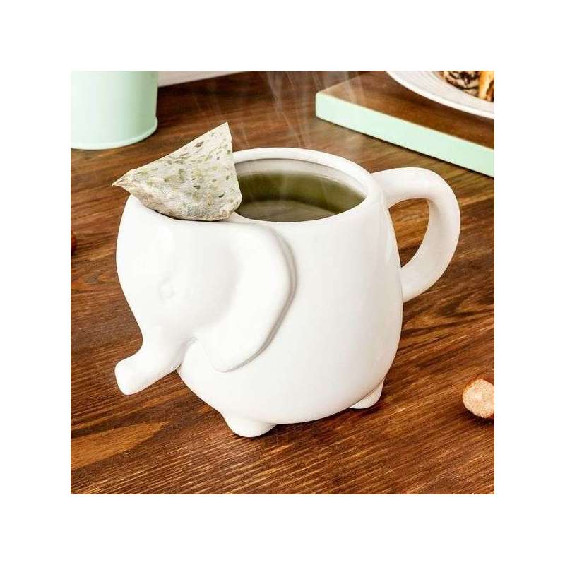 Tasse éléphant avec compartiment pour sachet à thé