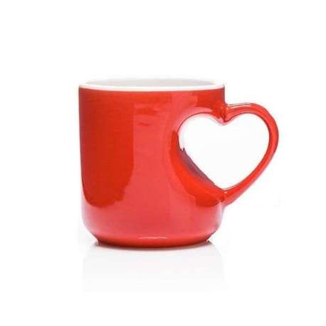 Mug amour anse cœur 