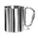 Tasse en inox avec anse mousqueton 