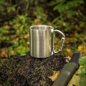 Tasse en inox avec anse mousqueton 