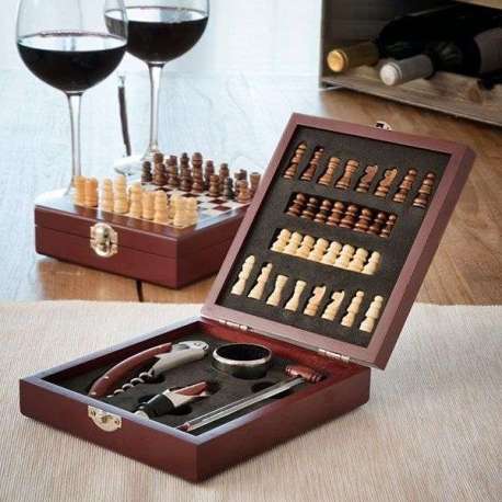 Jeu d’échecs et Coffret d’accessoires de vin