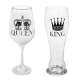 Duo de verres queen et king 