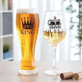 Duo de verres queen et king 