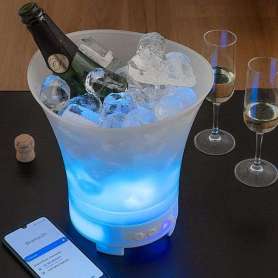 Seau à glace lumineux haut-parleur Bluetooth 