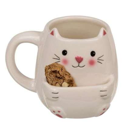 Tasse chat avec range-biscuit 