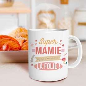 Tasse Super Mamie que j'aime a la folie