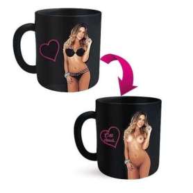 Tasse Thermoréactive Strip Tease: Révélez une Femme Nue avec Chaleur - Surprise Audacieuse