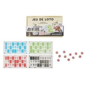 Jeu de Loto Traditionnel avec Boîte en Bois - Rangement Élégant pour Soirées Familiales