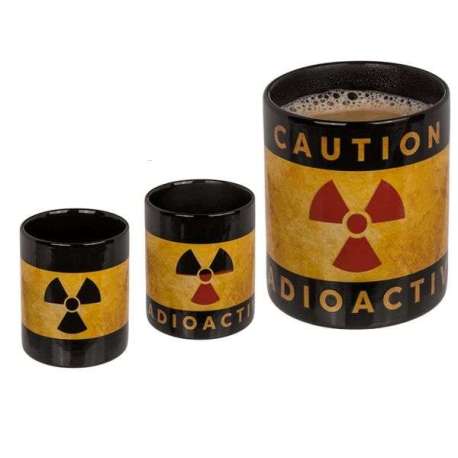 Tasse Thermo-Réactive 'Caution Radioactive': Changement Spectaculaire avec Chaleur