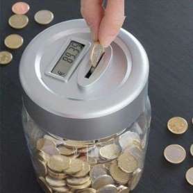 Tirelire jar compteur de monnaie