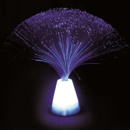 Lampe en forme de bouquet de fibres lumineuses
