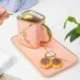 Set service de table mug assiette cuillère sac à main rose